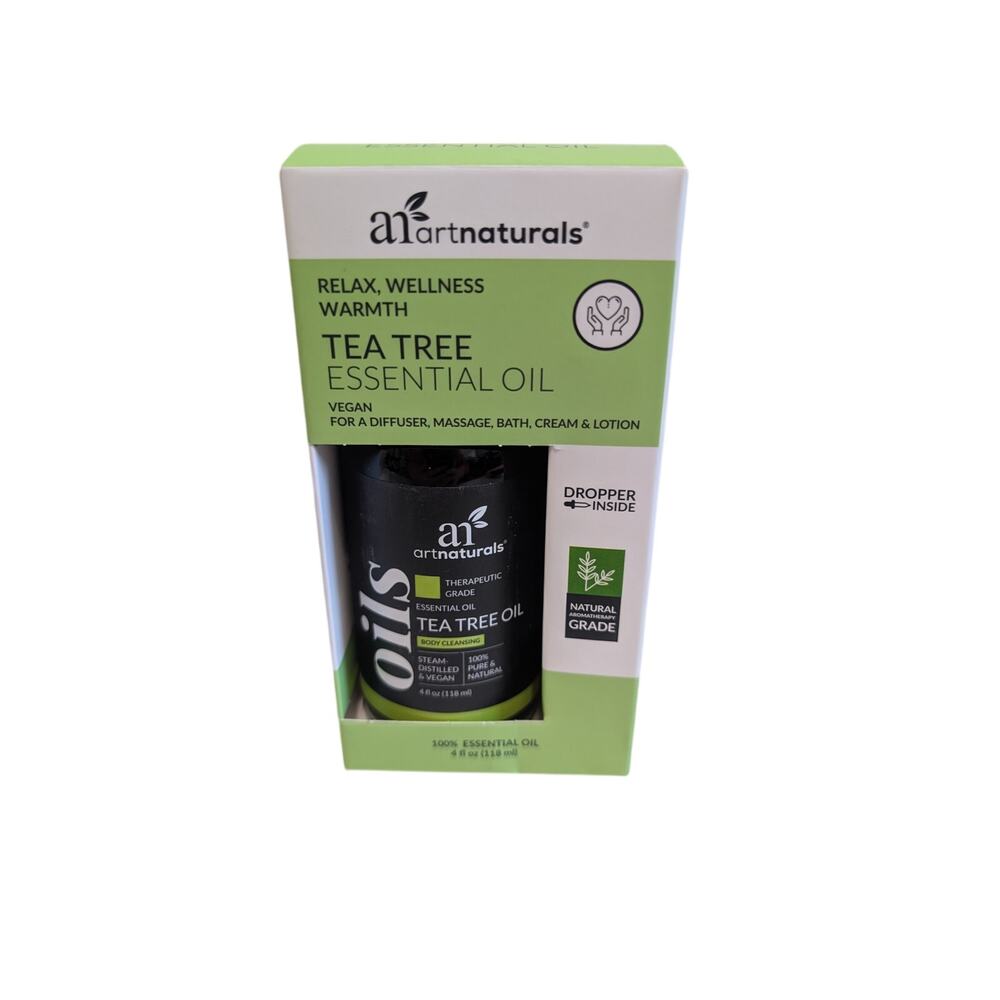 100% Tea Tree Essential Oil 4oz by Art Naturals - Includes dropper!